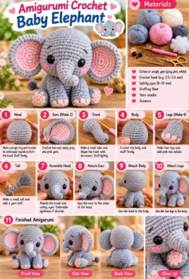Amigurumi Crochet Baby Elephant
