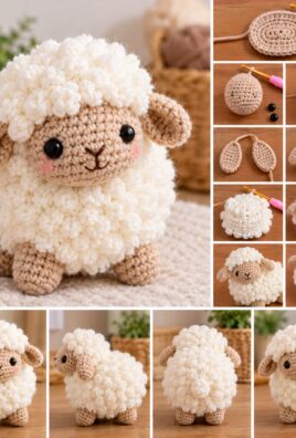 Amigurumi Crochet Fluffy Sheep