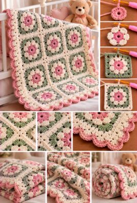 Baby Crochet Crib Blanket