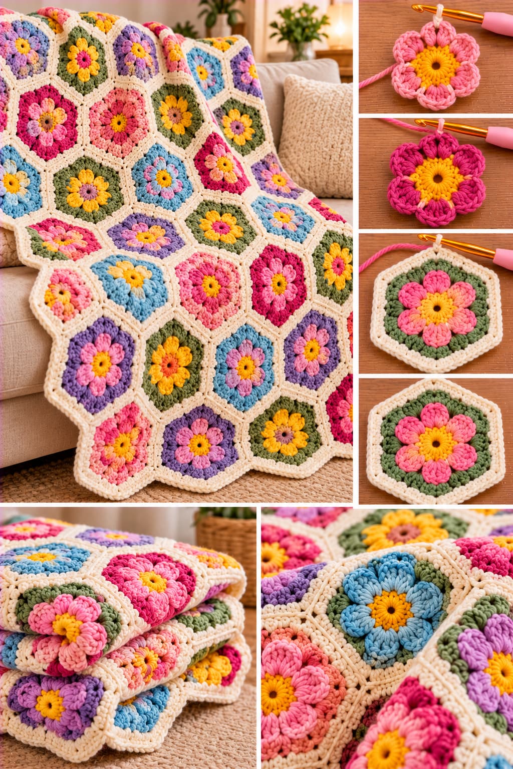 Crochet African Flower Blanket