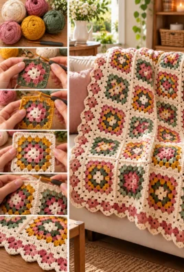 Crochet Granny Square Blanket