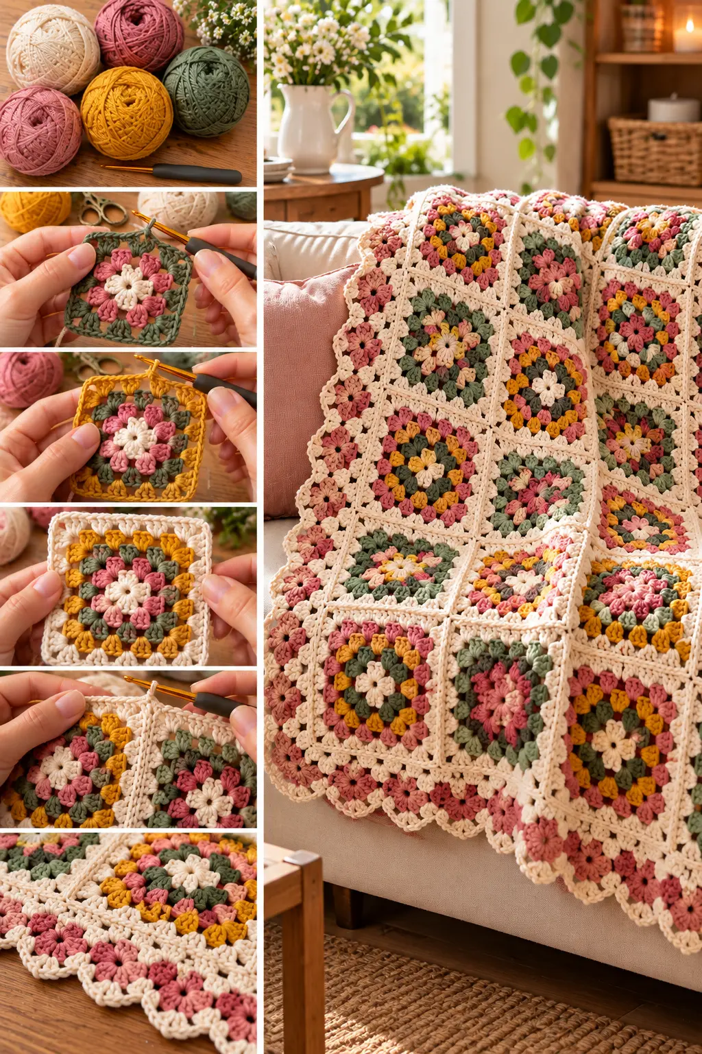 Crochet Granny Square Blanket