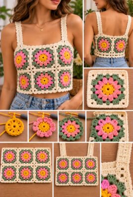 Crochet Granny Square Top