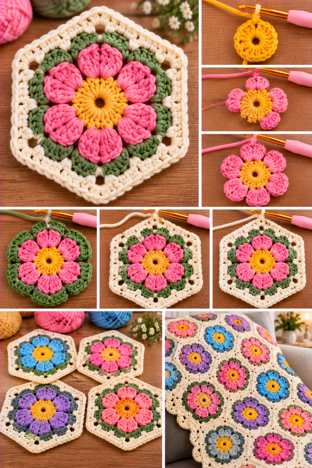 Crochet Heart-Shaped Pillow