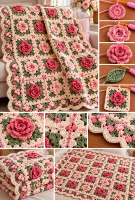 Crochet Rose Garden Blanket