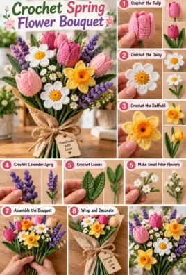 Crochet Spring Flower Bouquet