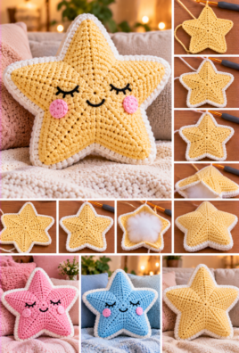 Crochet Star Pillow