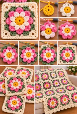 Flower Granny Square Crochet