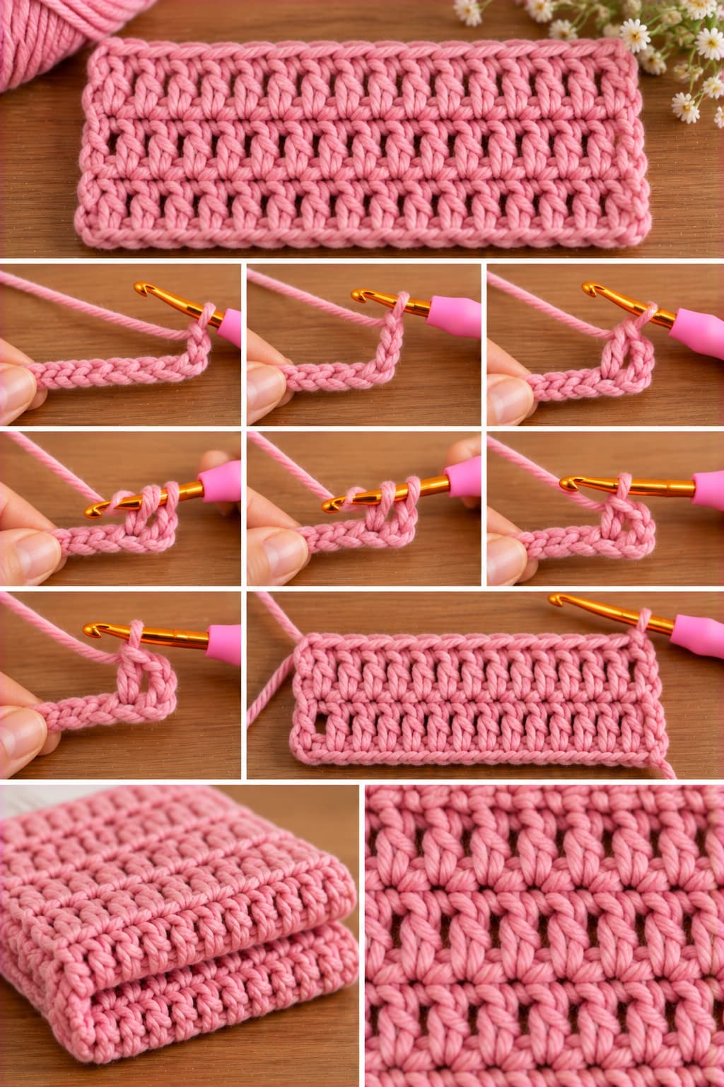 How to Crochet a Double Crochet Stitch
