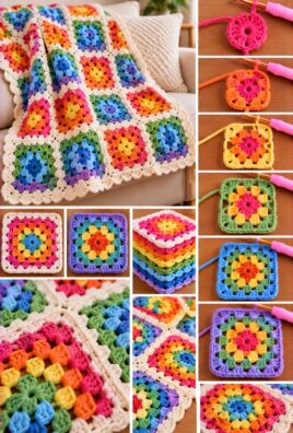 Rainbow Granny Square Crochet
