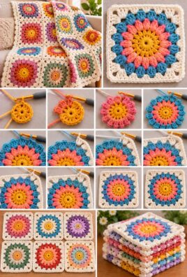 Sunburst Granny Square Crochet